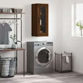 Sienas Skapītis, 34,5X34X90 Cm, Brūna Ozolkoka Krāsa Vidaxl