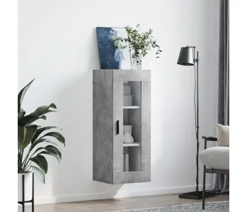Sienas Skapītis, 34,5X34X90 Cm, Betona Pelēks Vidaxl