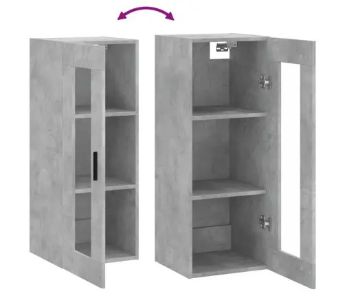 Sienas Skapītis, 34,5X34X90 Cm, Betona Pelēks Vidaxl