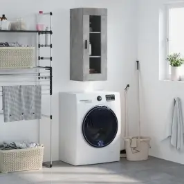 Sienas Skapītis, 34,5X34X90 Cm, Betona Pelēks Vidaxl