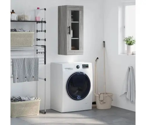 Sienas Skapītis, Pelēcīga Ozolkoka Krāsa, 34,5X34X90 Cm Vidaxl