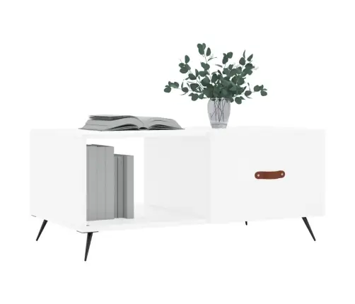 Kafijas Galdiņš, Balts, 90X50X40 Cm, Inženierijas Koks Vidaxl