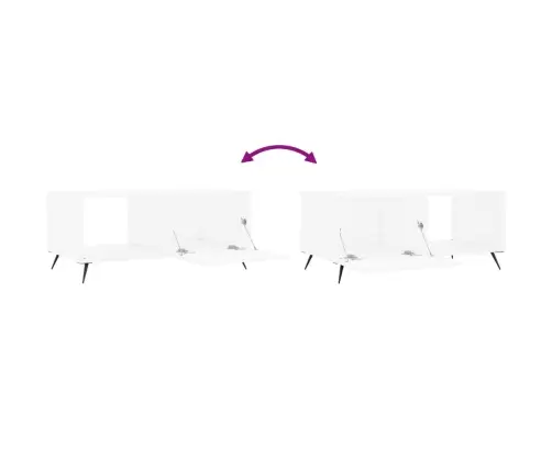 Kafijas Galdiņš, Balts, 90X50X40 Cm, Inženierijas Koks Vidaxl