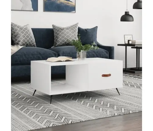 Kafijas Galdiņš, Balts, 90X50X40 Cm, Inženierijas Koks Vidaxl