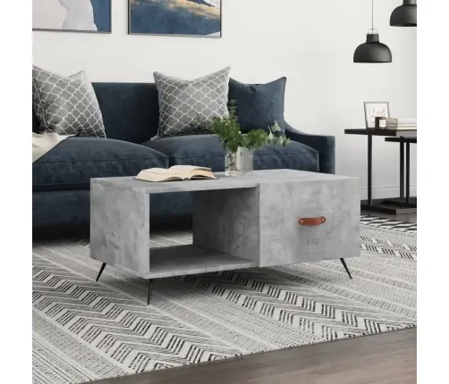 Kavos Staliukas, Betono Pilkas, 90X50X40cm Apdirbta Mediena