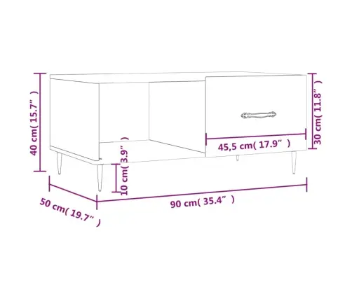 Kohvilaud, Betoonhall, 90 X 50 X 40 cm Tehispuit Kohvilaud, Betoonhall, 90 X 50 X 40 cm Tehispuit