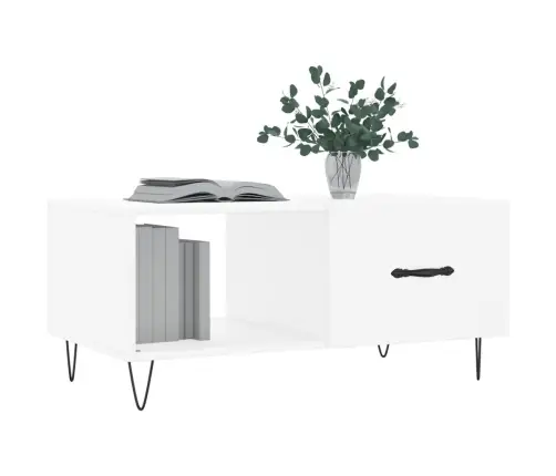 Kavos Staliukas, Baltos Spalvos, 90X50X40cm Apdirbta Mediena