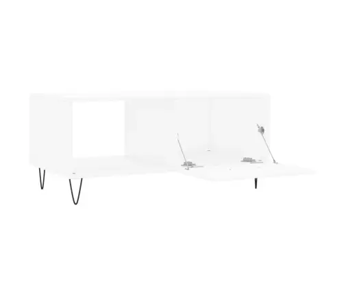 Kavos Staliukas, Baltos Spalvos, 90X50X40cm Apdirbta Mediena