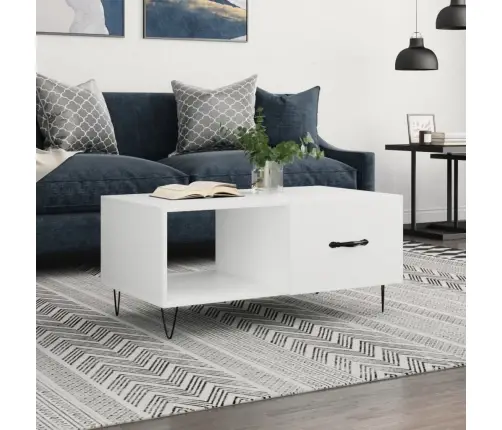 Kavos Staliukas, Baltos Spalvos, 90X50X40cm Apdirbta Mediena