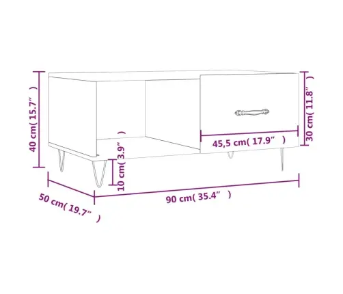 Kohvilaud, Sonoma Tamm, 90X50X40 cm Tehispuit Kohvilaud, Sonoma Tamm, 90X50X40 cm Tehispuit