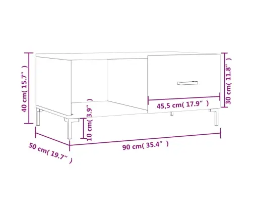 Kavos Staliukas, Dūminio Ąžuolo, 90X50X40cm Apdirbta Mediena