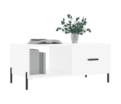 Kafijas Galdiņš, Balts, 90X50X40 Cm, Inženierijas Koks Vidaxl