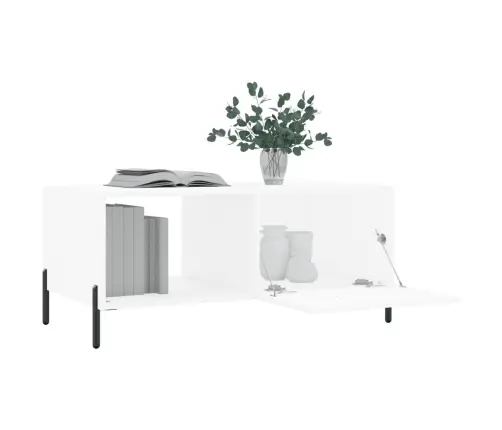 Kafijas Galdiņš, Balts, 90X50X40 Cm, Inženierijas Koks Vidaxl