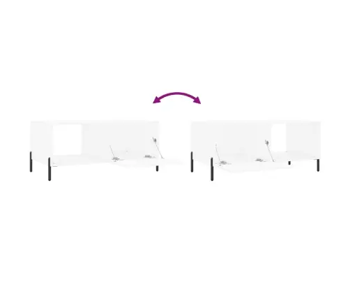 Kafijas Galdiņš, Balts, 90X50X40 Cm, Inženierijas Koks Vidaxl