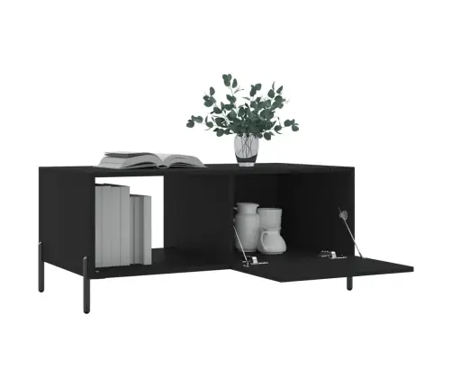 Kafijas Galdiņš, Melns, 90X50X40 Cm, Inženierijas Koks Vidaxl