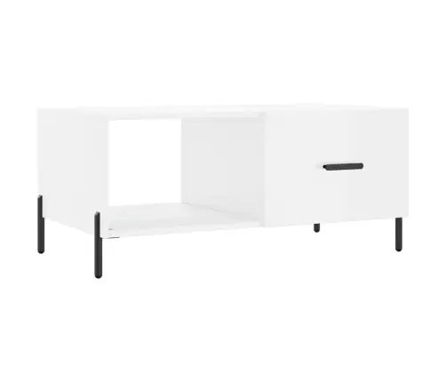 Kafijas Galdiņš, Spīdīgi Balts, 90X50X40 Cm, Inženierijas Koks Vidaxl