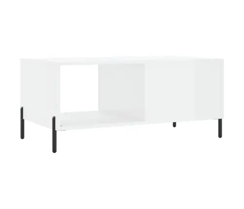 Kafijas Galdiņš, Spīdīgi Balts, 90X50X40 Cm, Inženierijas Koks Vidaxl