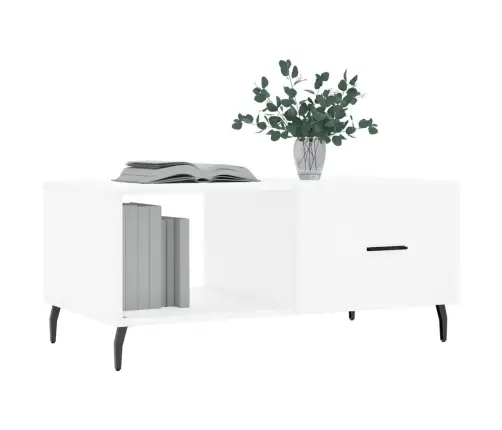 Kafijas Galdiņš, Balts, 90X50X40 Cm, Inženierijas Koks Vidaxl