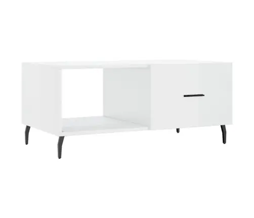 Kafijas Galdiņš, Spīdīgi Balts, 90X50X40 Cm, Inženierijas Koks Vidaxl