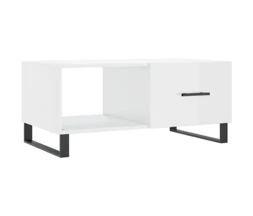 Kohvilaud, Kõrgläikega Valge, 90 X 50 X 40 cm Tehispuit