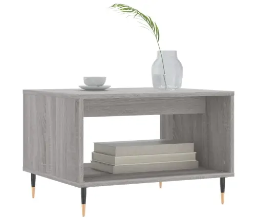 Kavos Staliukas, Pilkas Ąžuolo, 60X50X40cm Apdirbta Mediena Kavos Staliukas, Pilkas Ąžuolo, 60X50X40cm Apdirbta Mediena