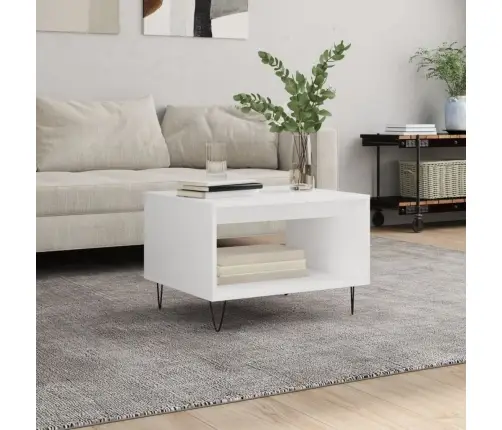 Kohvilaud, Valge, 60 X 50 X 40 cm Tehispuit