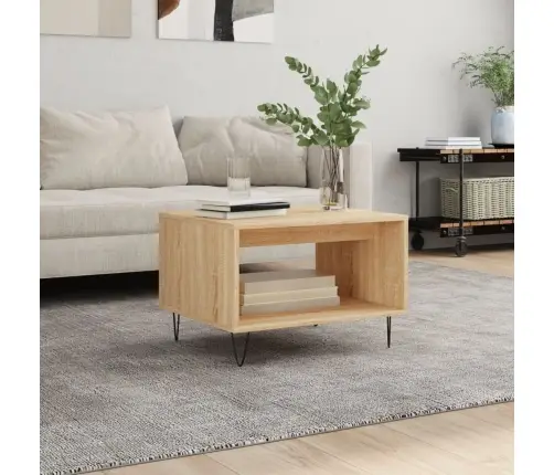 Kafijas Galdiņš, Ozolkoka Krāsa, 60X50X40 Cm, Inženierijas Koks Vidaxl