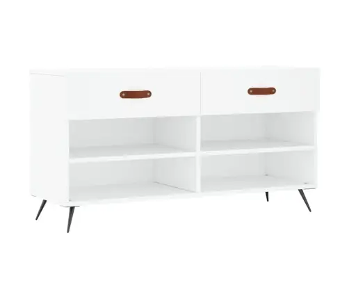 Jalatsipink, Valge, 102 X 35 X 55 cm Tehispuit