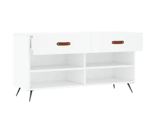 Jalatsipink, Valge, 102 X 35 X 55 cm Tehispuit