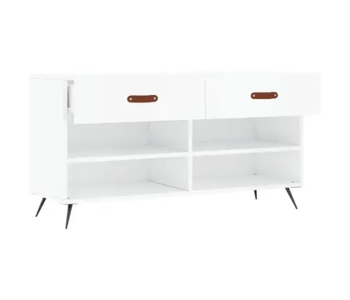 Jalatsipink, Kõrgläikega Valge, 102 X 35 X 55 cm Tehispuit