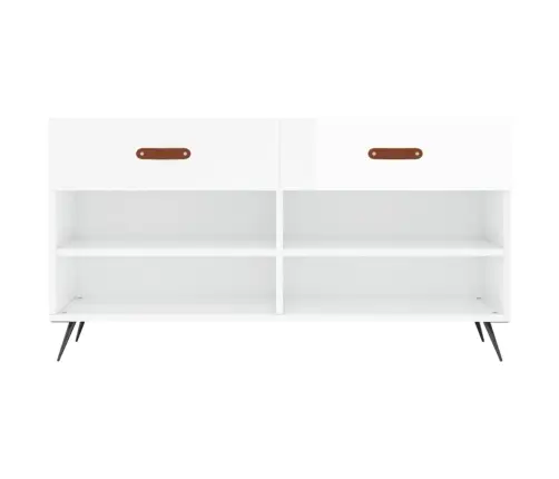 Jalatsipink, Kõrgläikega Valge, 102 X 35 X 55 cm Tehispuit