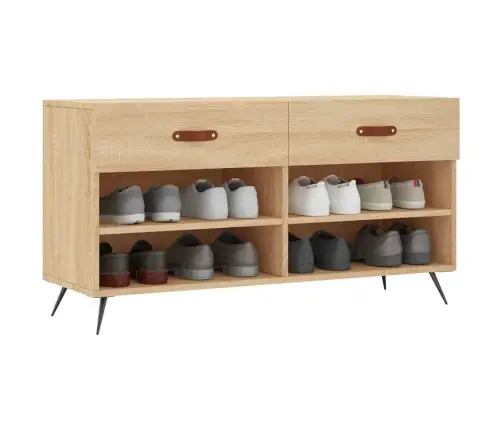 Apavu Skapītis, Ozolkoka Krāsa, 102X35X55 Cm, Inženierijas Koks Vidaxl