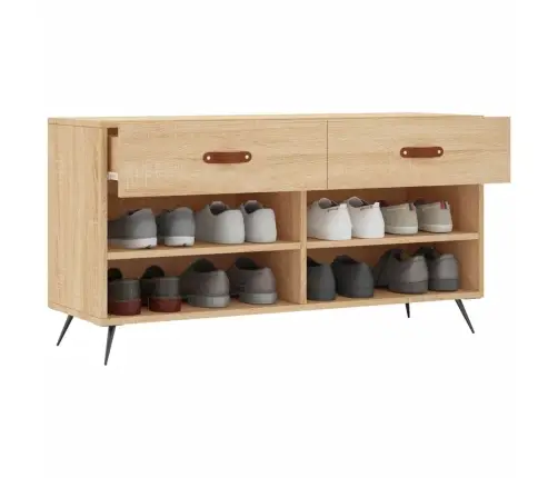 Apavu Skapītis, Ozolkoka Krāsa, 102X35X55 Cm, Inženierijas Koks Vidaxl