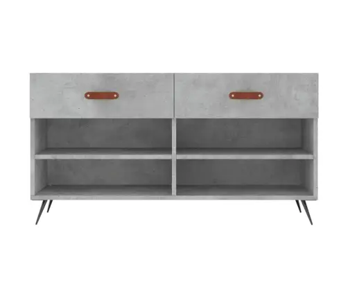 Apavu Skapītis, Betona Pelēks, 102X35X55 Cm, Inženierijas Koks Vidaxl