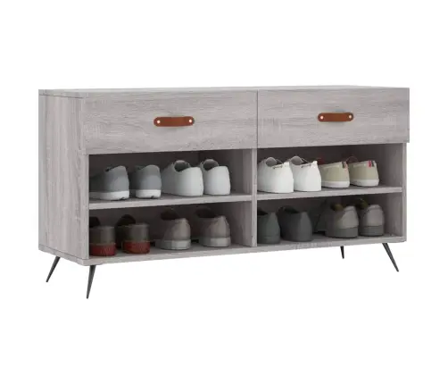 Apavu Skapītis, Pelēks, 102X35X55 Cm, Inženierijas Koks Vidaxl