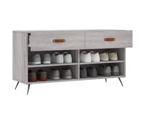 Apavu Skapītis, Pelēks, 102X35X55 Cm, Inženierijas Koks Vidaxl