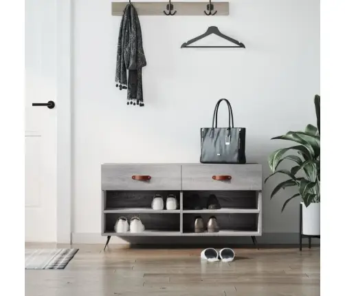 Apavu Skapītis, Pelēks, 102X35X55 Cm, Inženierijas Koks Vidaxl