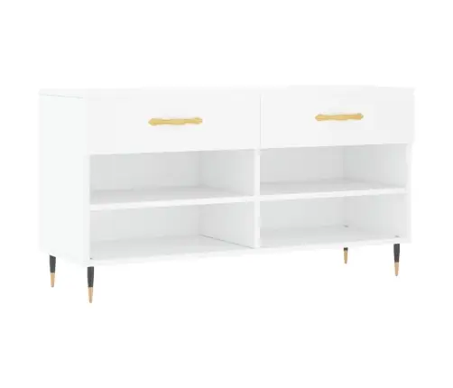 Batų Suoliukas, Baltos Spalvos, 102X35X55cm Apdirbta Mediena