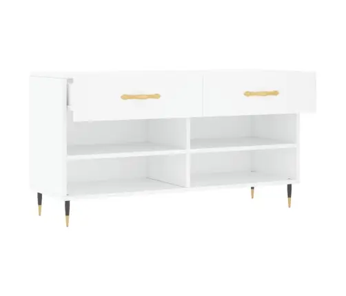 Batų Suoliukas, Baltos Spalvos, 102X35X55cm Apdirbta Mediena