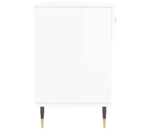 Apavu Skapītis, Spīdīgi Balts, 102X35X55 Cm, Inženierijas Koks Vidaxl