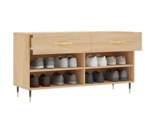 Apavu Skapītis, Ozolkoka Krāsa, 102X35X55 Cm, Inženierijas Koks Vidaxl