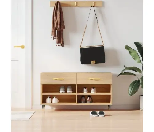 Apavu Skapītis, Ozolkoka Krāsa, 102X35X55 Cm, Inženierijas Koks Vidaxl