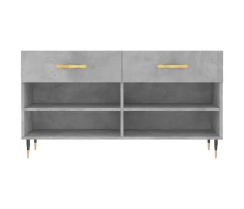 Apavu Skapītis, Betona Pelēks, 102X35X55 Cm, Inženierijas Koks Vidaxl