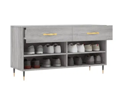 Apavu Skapītis, Pelēks, 102X35X55 Cm, Inženierijas Koks Vidaxl