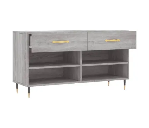 Apavu Skapītis, Pelēks, 102X35X55 Cm, Inženierijas Koks Vidaxl