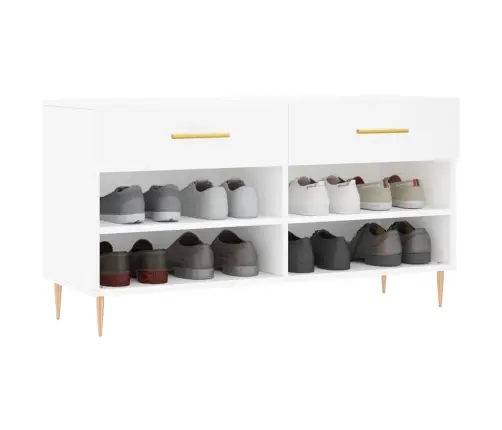 Apavu Skapītis, Balts, 102X35X55 Cm, Inženierijas Koks Vidaxl