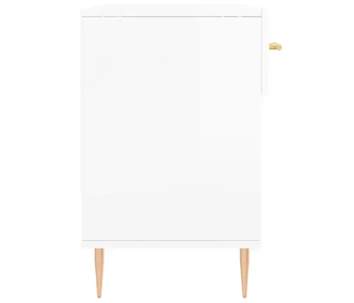 Apavu Skapītis, Spīdīgi Balts, 102X35X55 Cm, Inženierijas Koks Vidaxl