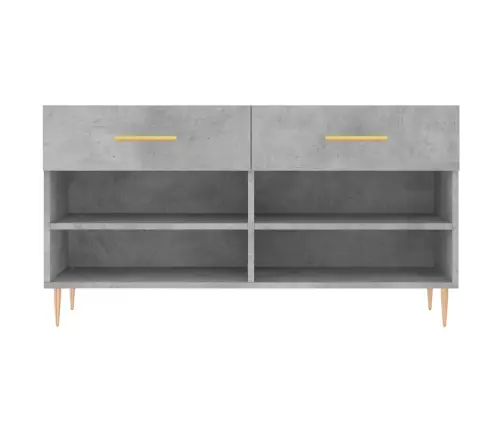 Apavu Skapītis, Betona Pelēks, 102X35X55 Cm, Inženierijas Koks Vidaxl