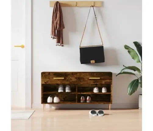 Batų Suoliukas, Dūminio Ąžuolo, 102X35X55cm Apdirbta Mediena