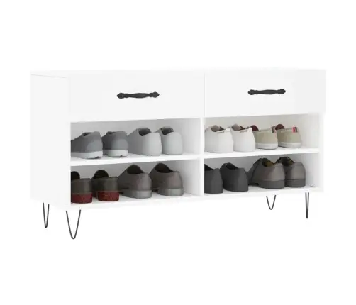 Apavu Skapītis, Balts, 102X35X55 Cm, Inženierijas Koks Vidaxl